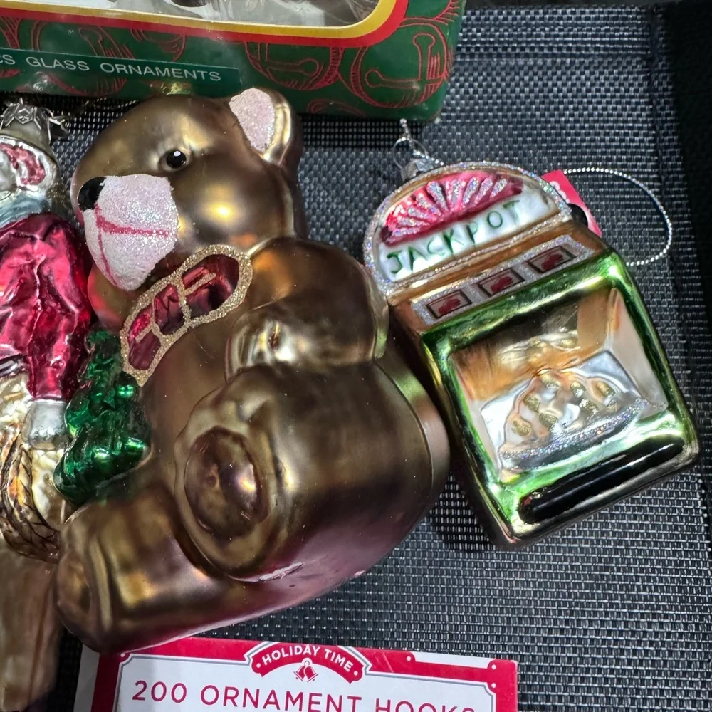 Radko Adler Dept 56 Christmas Snowman‎ Santa Mercury Glass Cowboy Slots Teddy